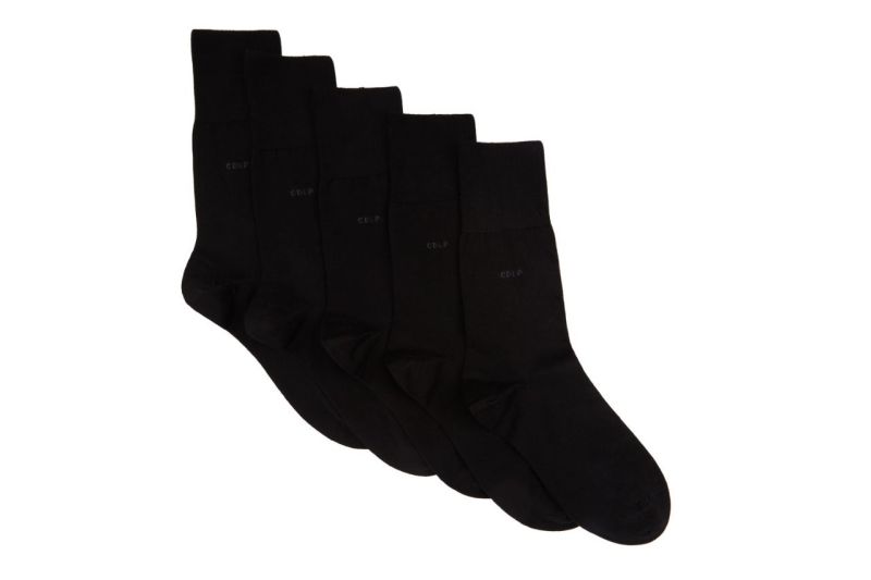 Pairs of black CDLP Five-Pack Black Bamboo Socks.