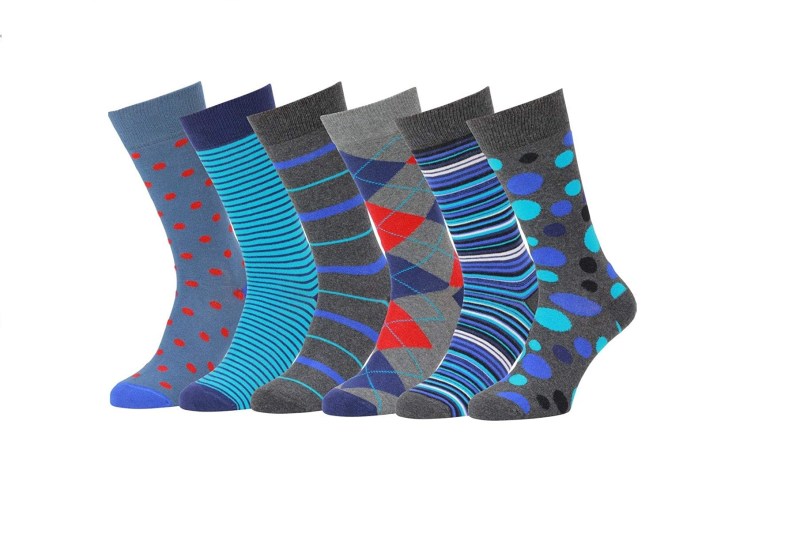 Six pairs of Easton Marlowe Men's Dress Socks.
