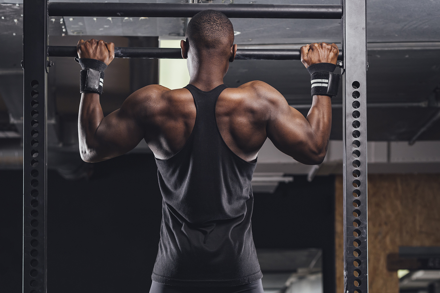 Man doing pull-ups