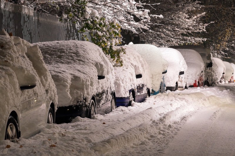 Snow Covered Cars in WInter