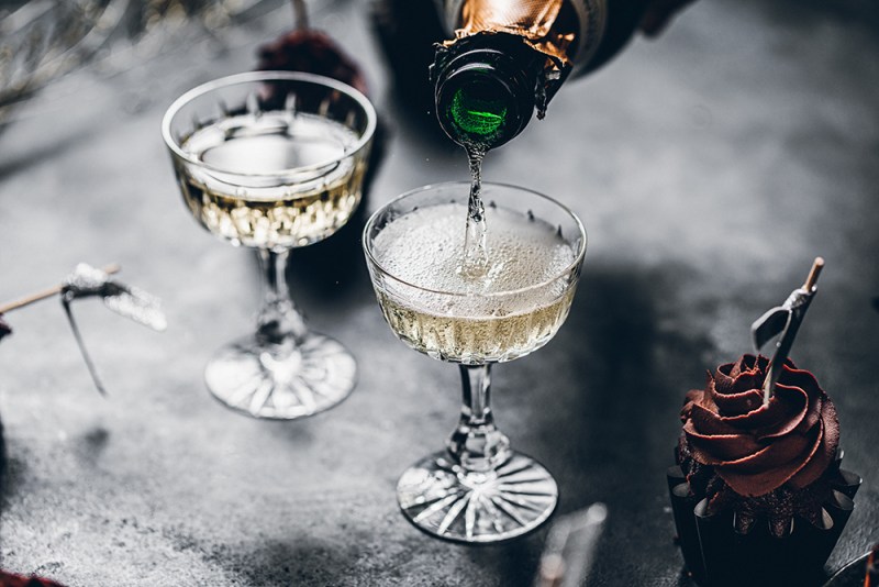 Champagne in glasses