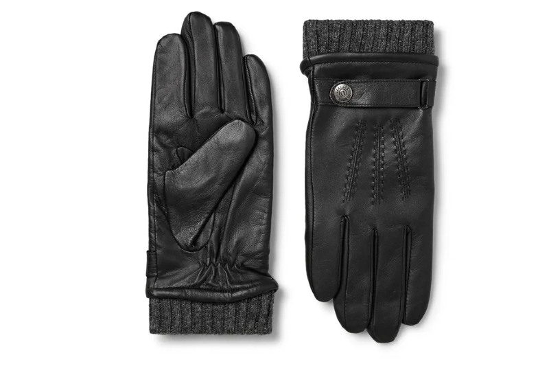 Dents Henley Leather and Wool Gloves