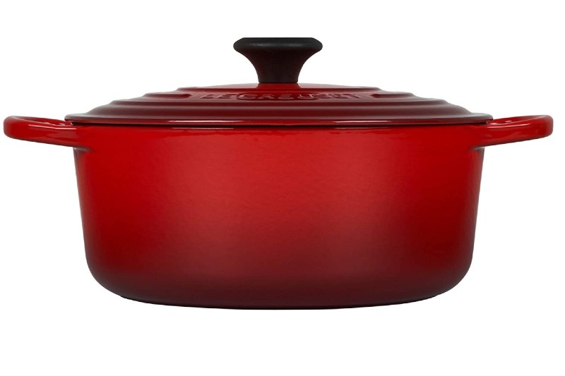 Chef Quality Cast Iron Dutch Oven - 5 QT Enamel Dutch Oven Pot (Red) –  Icydeals