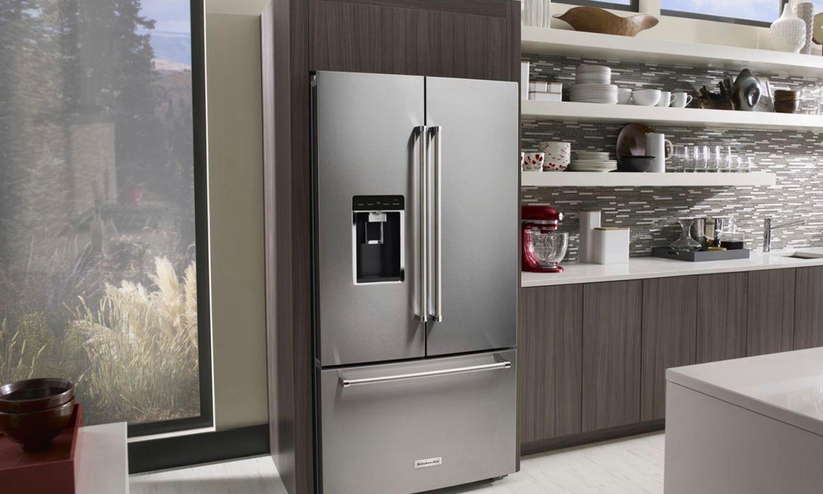A KitchenAid refrigerator.