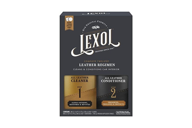 A pack of Lexol Leather Conditioner and Cleaner.