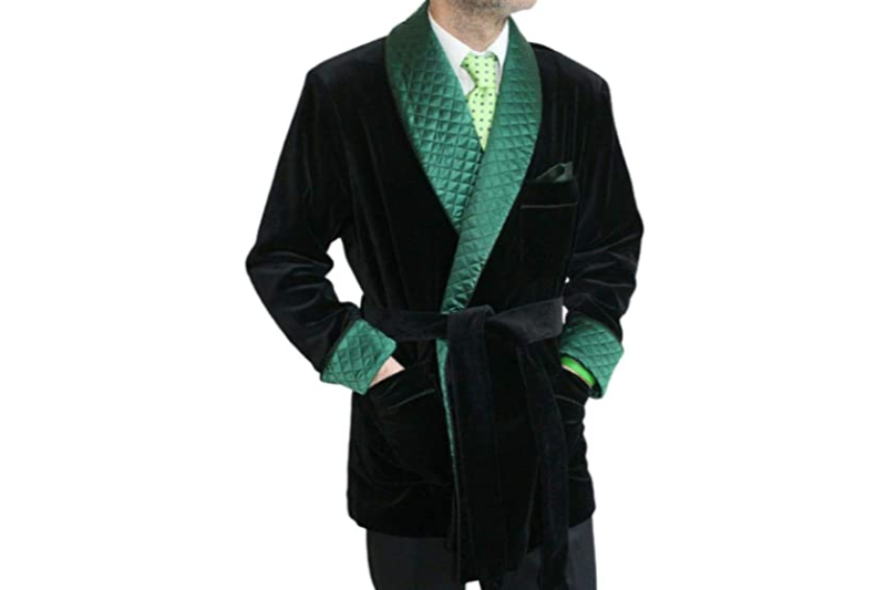 Adult Male Victorian Smoking Jacket  Fancy Dress Party Costume 