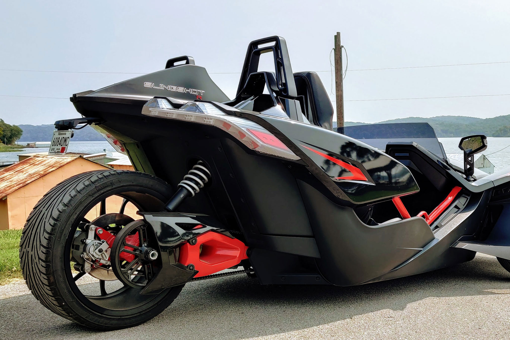 Closeup of Emblem on Polaris Slingshot R