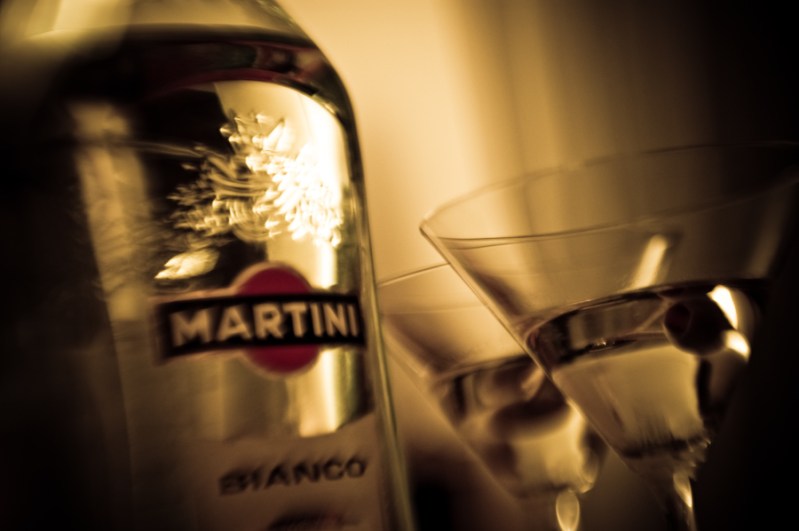 Martini bottle glass