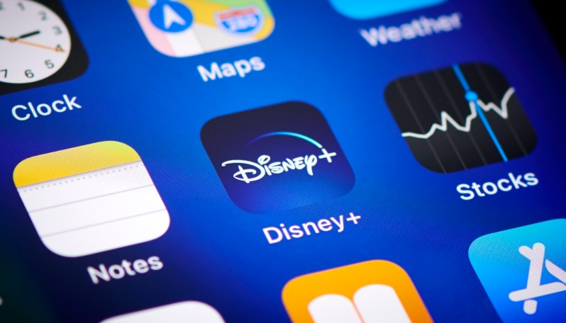 Disney+ application on an iOS device.