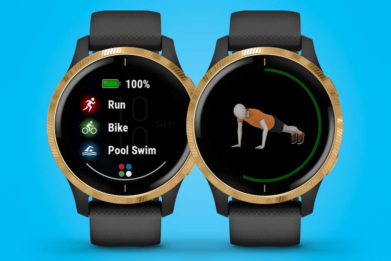 The Garmin Venu smartwatch.