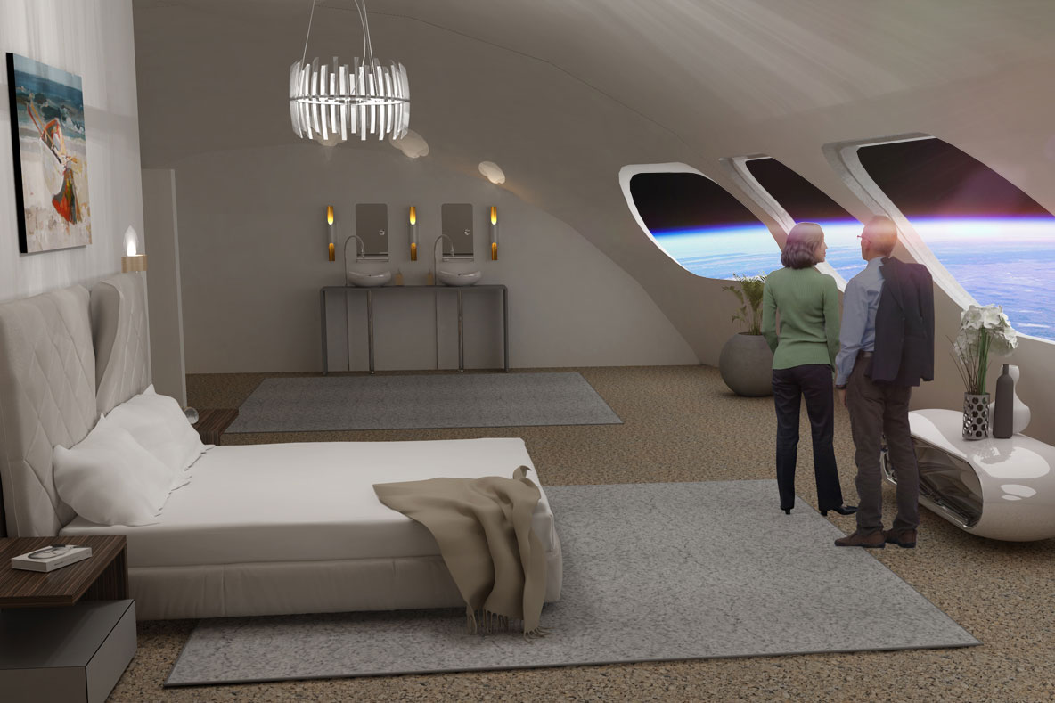 Voyager Station Space Hotel Guestroom