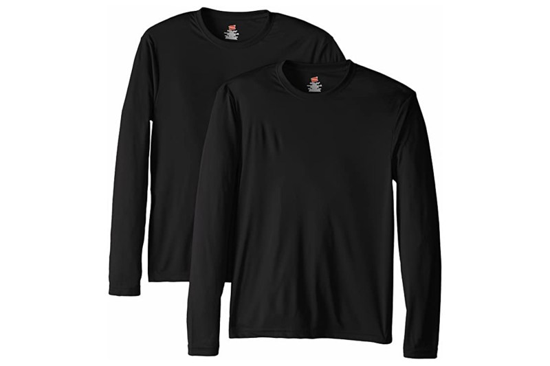 Hanes long sleeve tshirt in black.