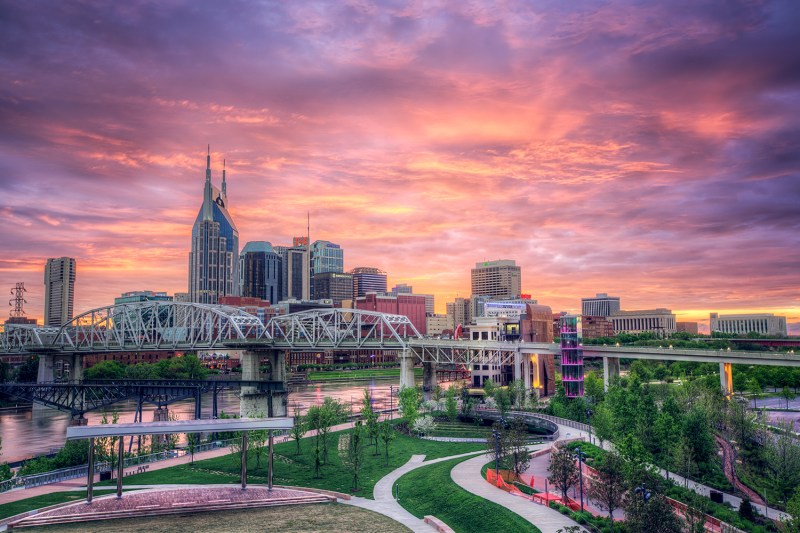 A breathtaking view of Nashville in the afternoon.