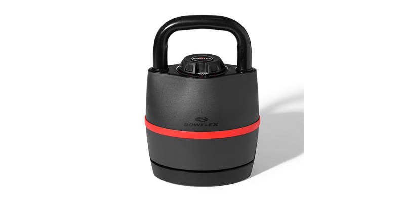 Bowflex SelectTech adjustable kettlebell waiting to be used.