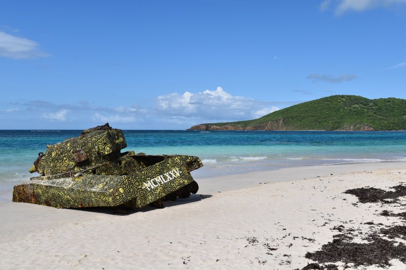 Looking toward the water from Culebra Island, Puerto Rico.