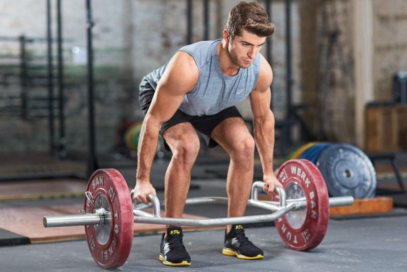 Man doing a deadlift