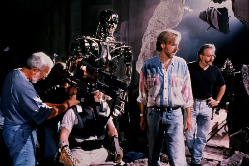 James cameron filming Terminator