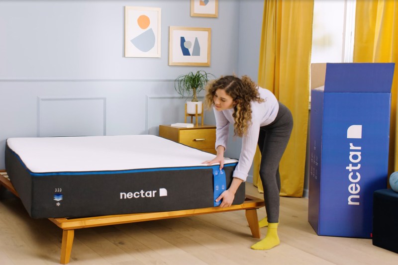 nectar mattress in a box being set up.