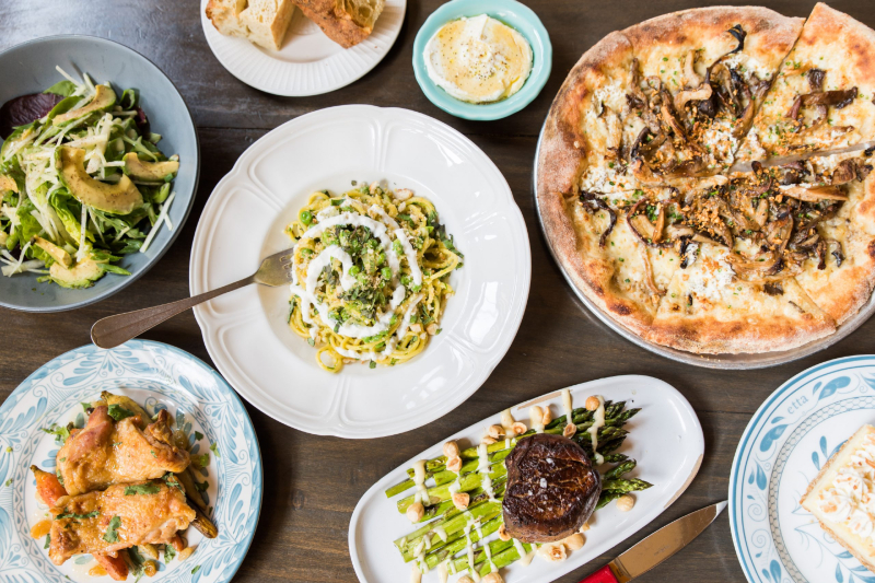 Menu items from Etta restaurant in Chicago.