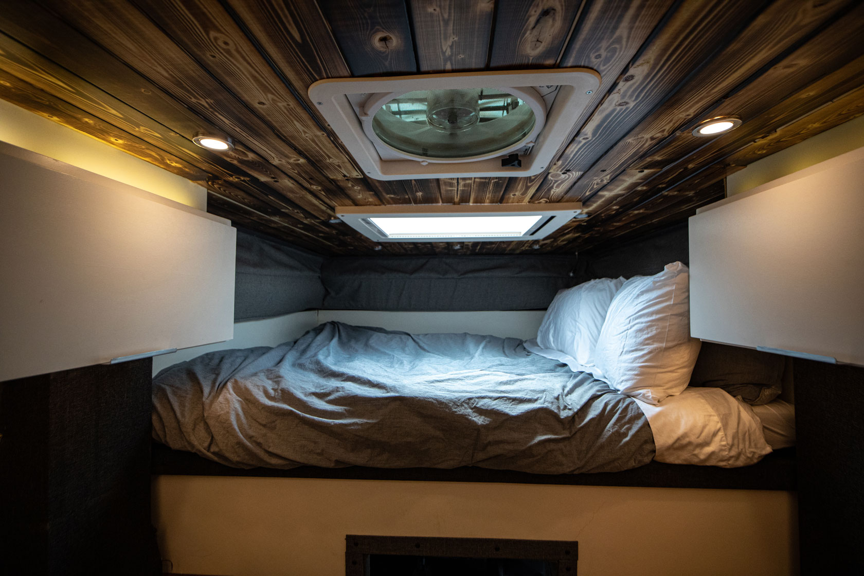rossmonster overland the baja adventure truck camper overlander upper bunk