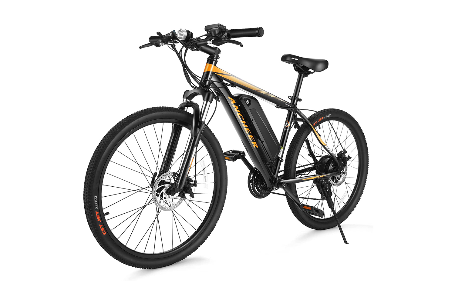 ANCHEER Electric Mountain Bike over a white background.