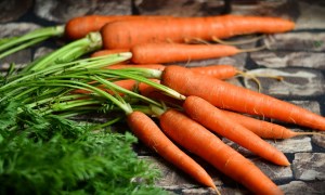 Carrots with their tops