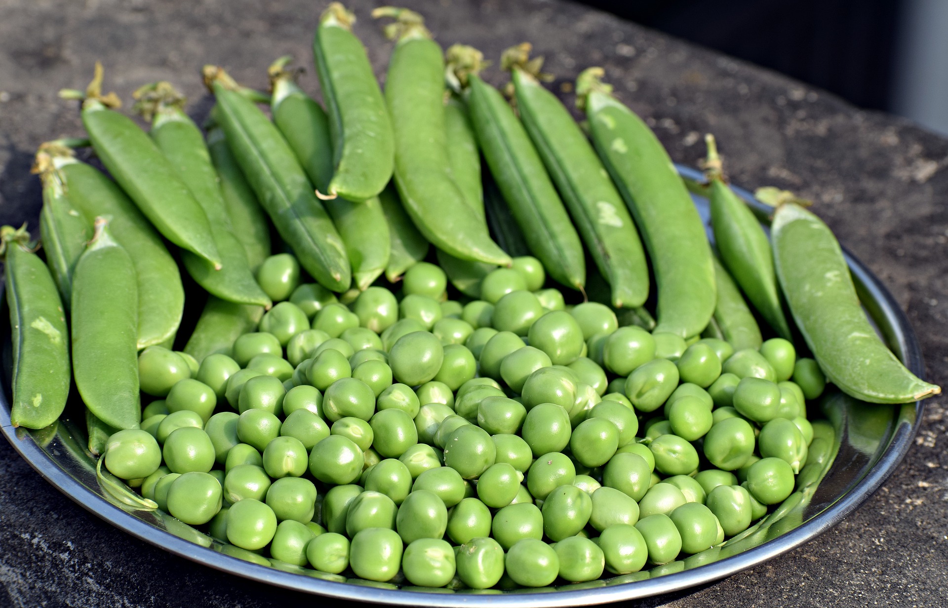 Snap peas shelled.