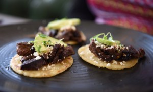 Tecate skirt steak tacos