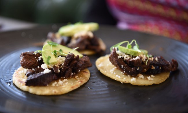 Tecate skirt steak tacos