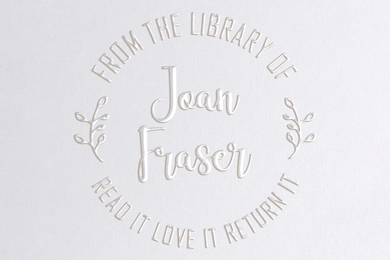 Custom Library Book Embosser, Library Of, Book Lover, Custom Book