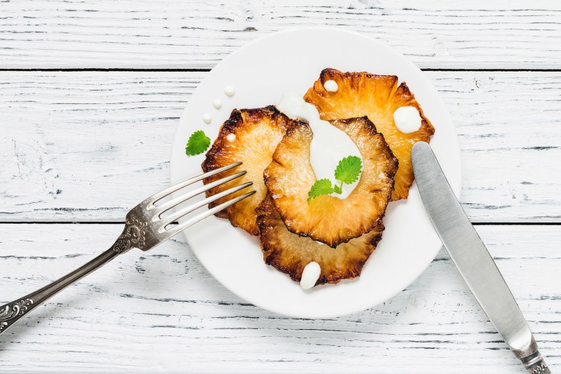 Pineapple on a plate.