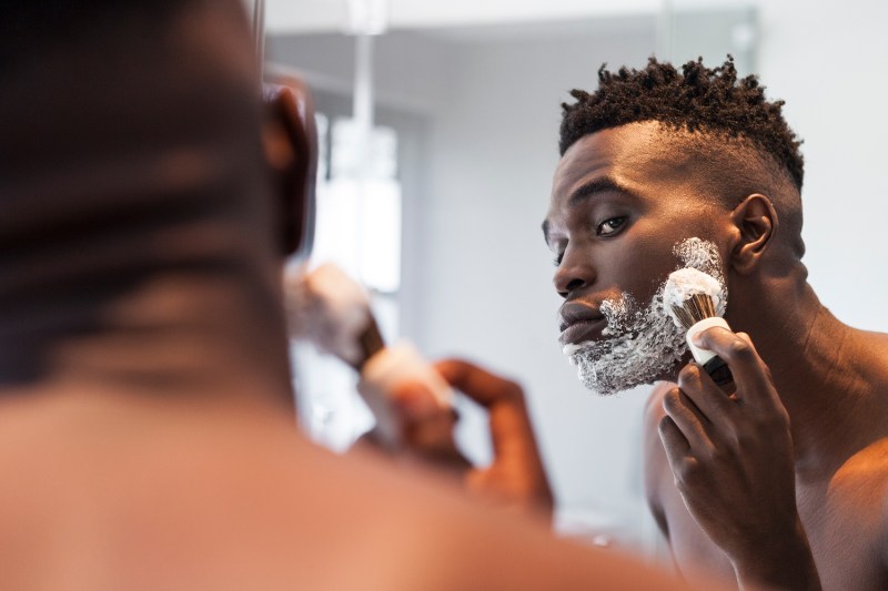 Man shaving