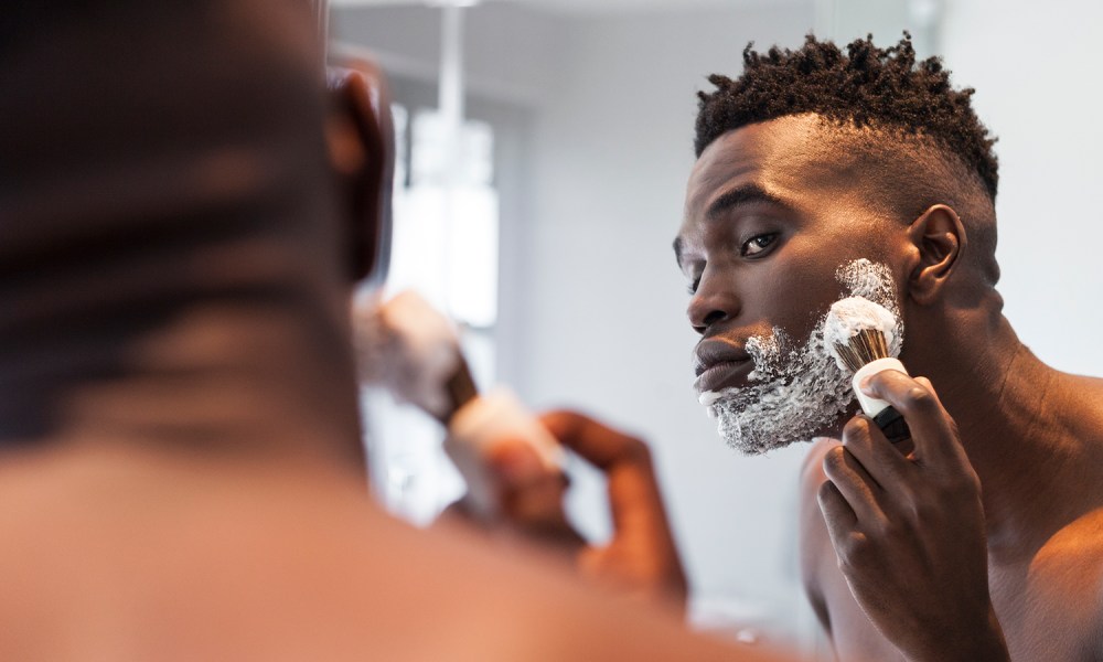 Man shaving