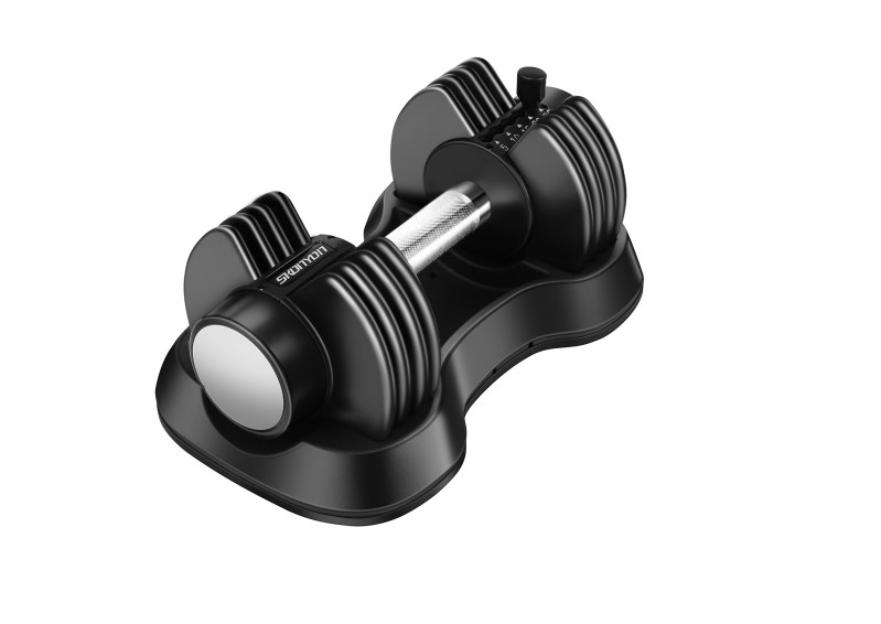 Skonyon 25lb Adjustable Dumbbell with weight plate on white bg