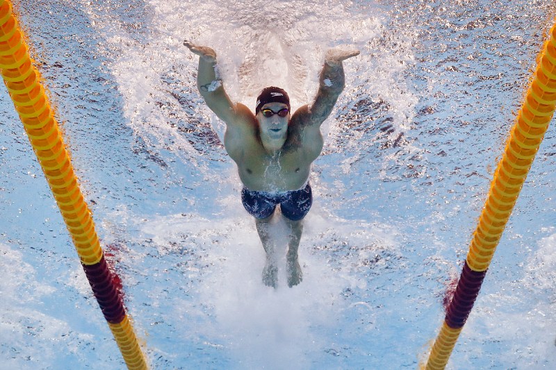 Caeleb Dressel of Team United States competes in the Men's 100m Butterfly Final at Tokyo Aquatics Centre on July 31, 2021 in Tokyo, Japan.