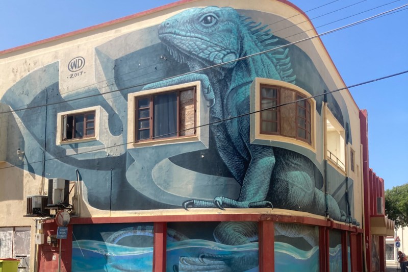 Lizard Mural in San Nichols Aruba