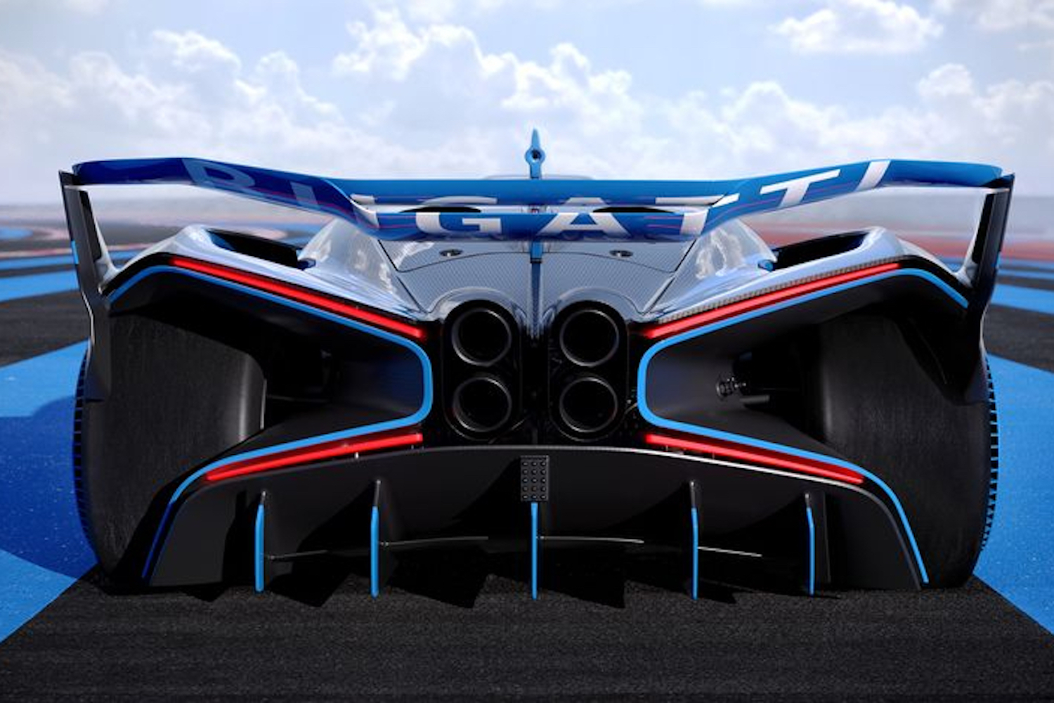 Bugatti Bolide Concept rear end.