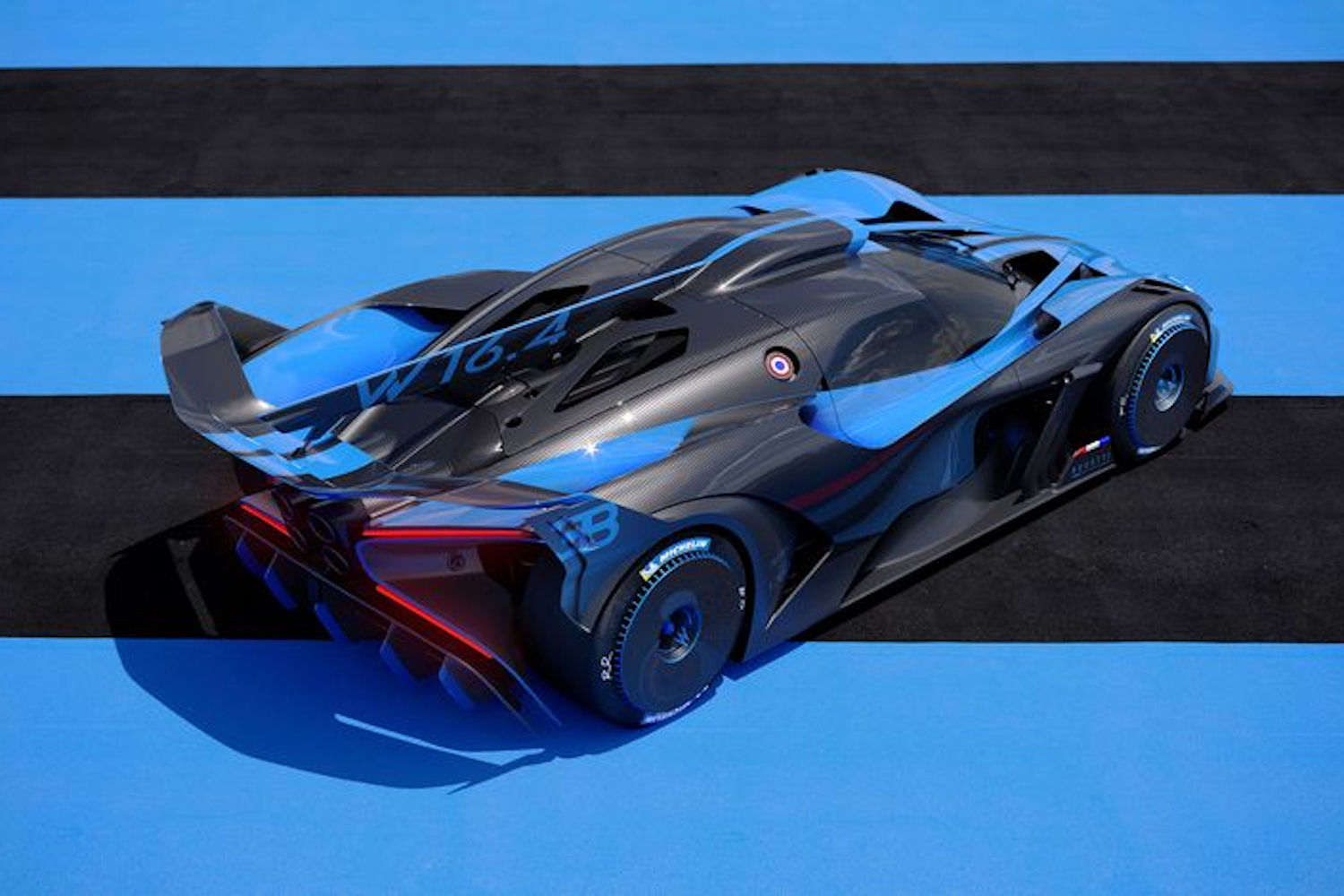 Bugatti Bolide Concepton track back right corner.