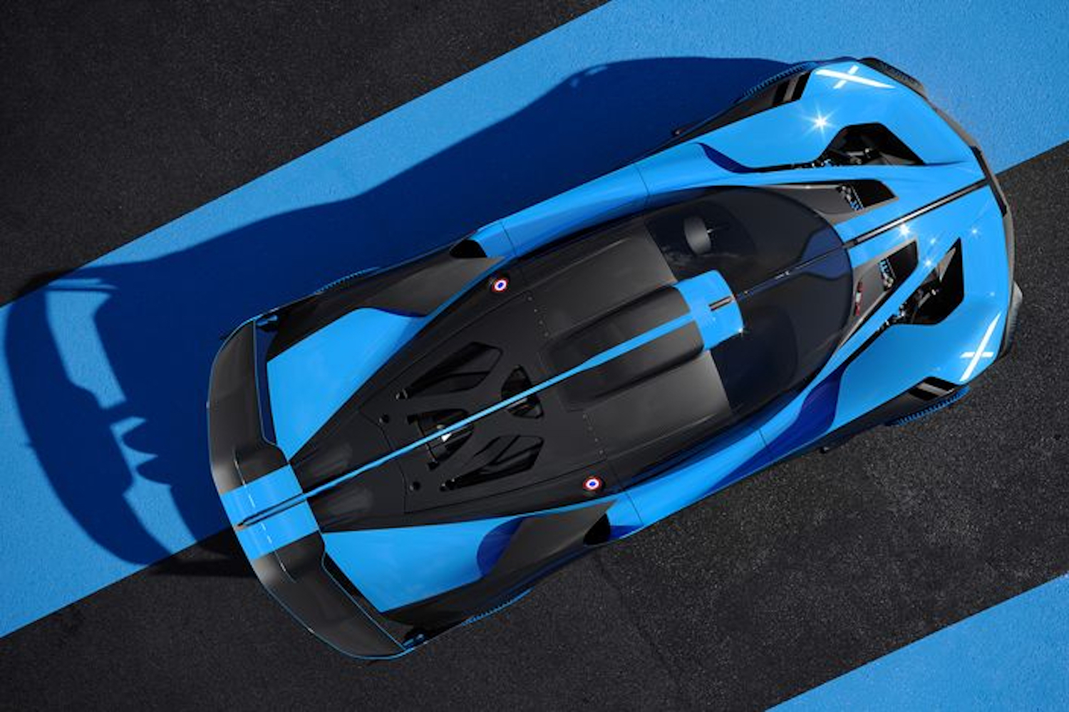 Bugatti Bolide Concept from above.