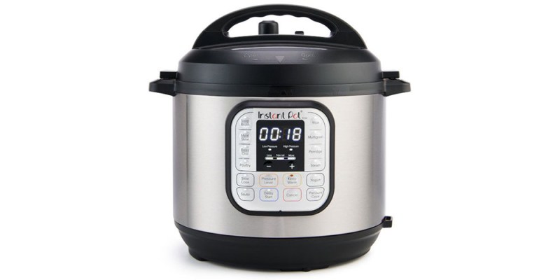 Instant Pot Duo Mini 3-quart 7-in-1 on a white background.