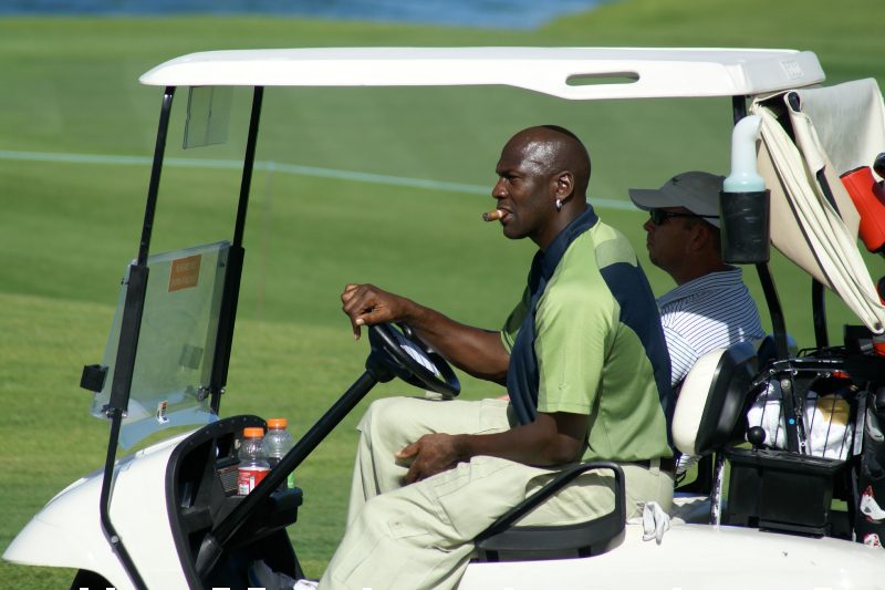 Michael Jordan on a golf course in 2007. 