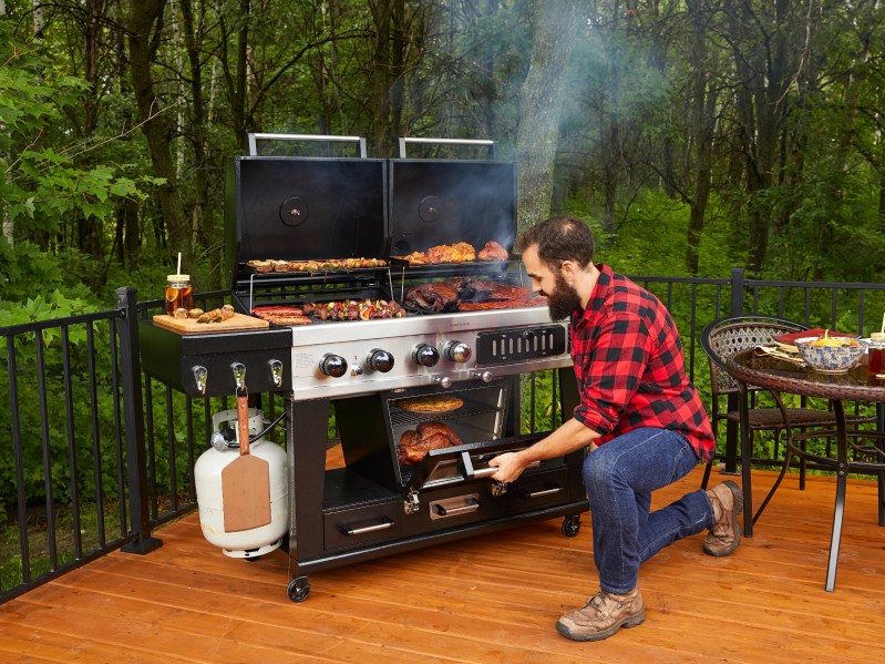 Pit Boss Memphis Ultimate Grill in use.
