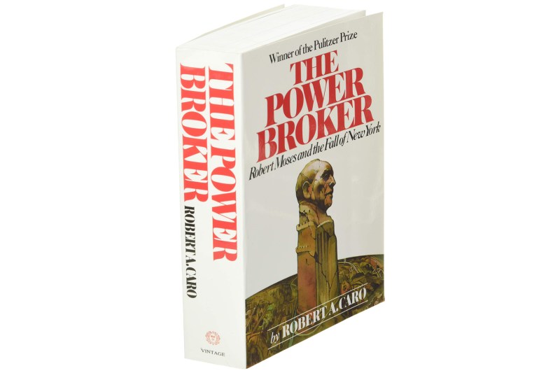 Robert Caro's "The Power Broker Robert Moses and the Fall of New York" on white background.