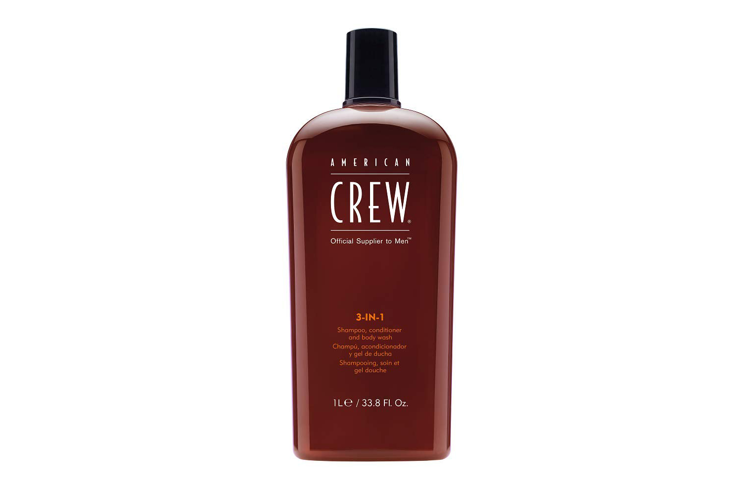 A bottle of American Crew 3-in-1.
