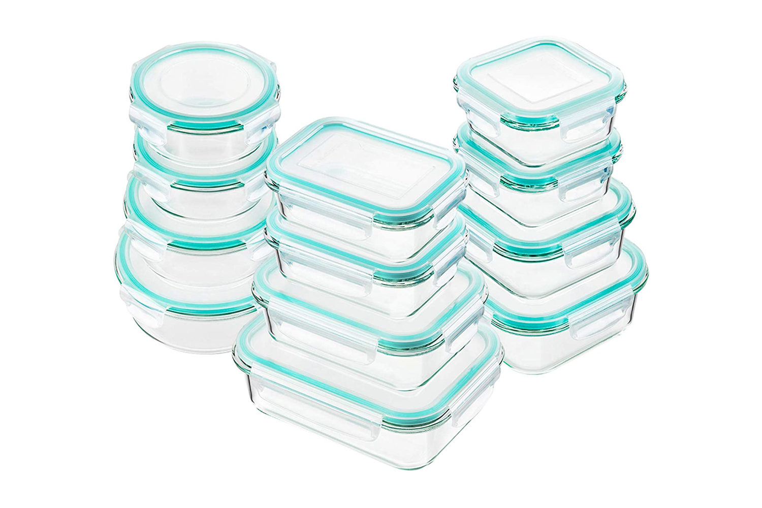 C CREST [10-Pack] Glass Food Storage Containers (A Set of Five