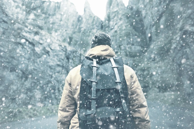 best mens rucksacks in snow.