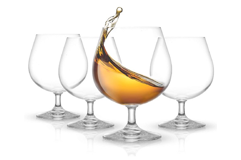 TWO Sagaform 16 Ounce XL Cognac Brandy Snifter Wine Rocking Bar Glasses ** NEW 
