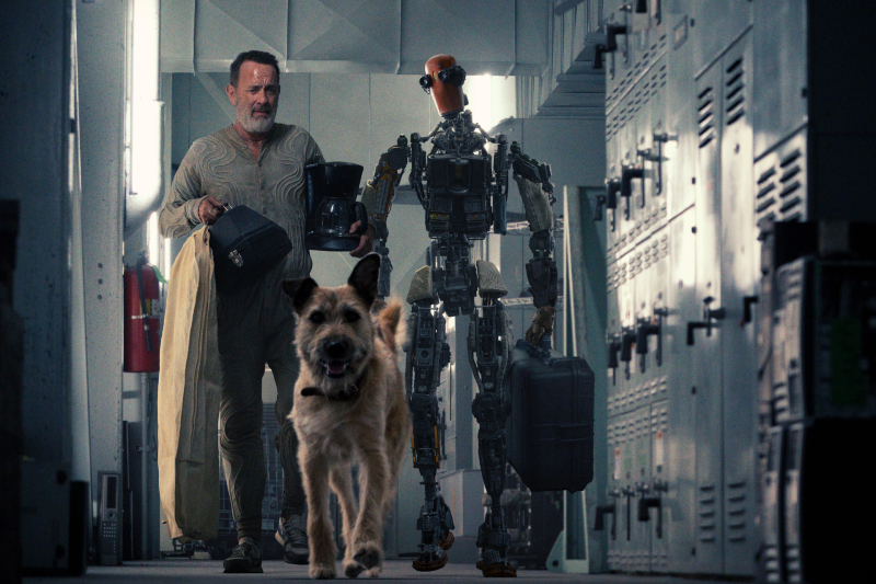Tom Hanks and Caleb Landry Jones (as Jeff the robot) in “Finch,” premiering globally November 5, 2021 on Apple TV+.