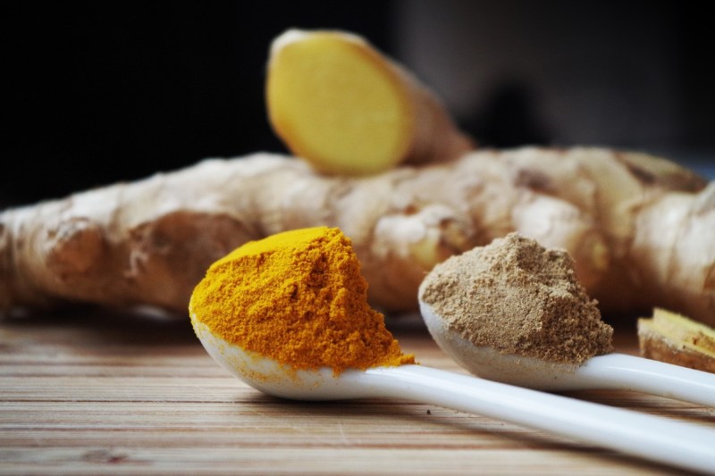 Ginger and turmeric spices