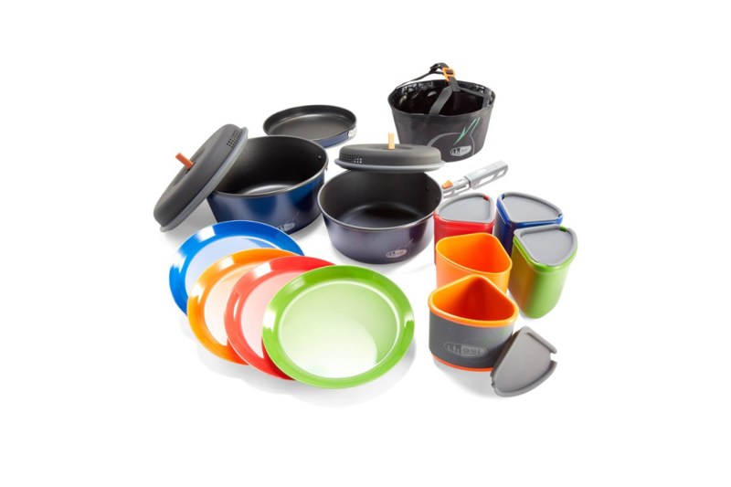 Assorted cookware from GSI Outdoors Bugaboo Camper Cookset.